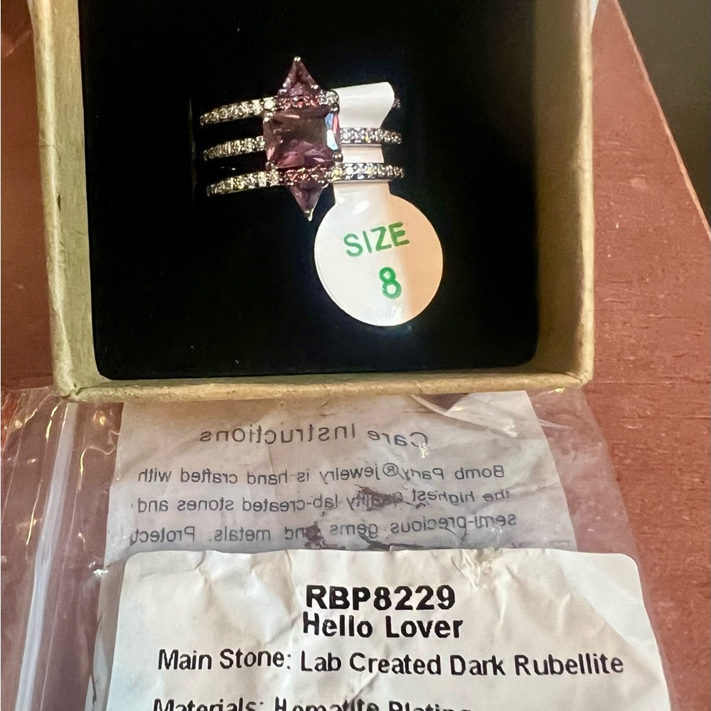 Hello Lover Purple Stone Women's Ring
